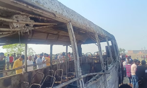 गाजीपुर में एचटी लाइन की चपेट में आई बारातियों की बस, 5 की झुलसकर दर्दनाक मौत