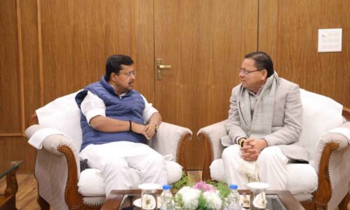 नई दिल्ली में सीएम धामी ने भाजपा के राष्ट्रीय कार्यकारी अध्यक्ष नितिन नबीन से की शिष्टाचार भेंट, दी बधाई