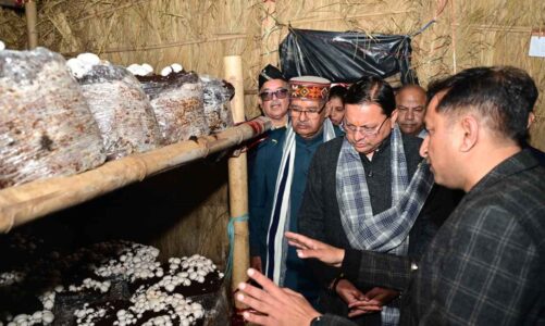 सीएम धामी ने हरिद्वार के बुग्गावाला में ‘मशरूम ग्राम’ का शुभारंभ, किसानों की आय बढ़ाने की पहल