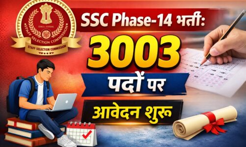 SSC Phase-14 भर्ती: 3003 पदों पर आवेदन शुरू