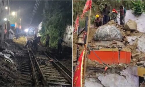 भारी बारिश का कहर: हरिद्वार में काली मंदिर पर गिरा मलबा, श्रीनगर में अलकनंदा का जलस्तर खतरे से नीचे लेकिन अलर्ट जारी