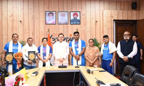 कॉमनवेल्थ गेम्स 2026 के उत्तराखंड के पदक विजेताओं और प्रशिक्षकों को मुख्यमंत्री धामी ने किया सम्मानित