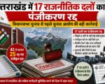 उत्तराखंड में 17 राजनीतिक दलों का पंजीकरण रद्द, विधानसभा चुनाव से पहले चुनाव आयोग की बड़ी कार्रवाई